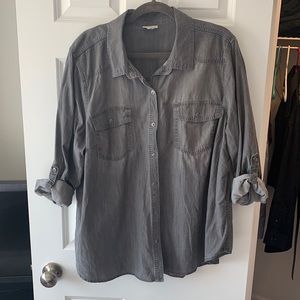Grey button up shirt